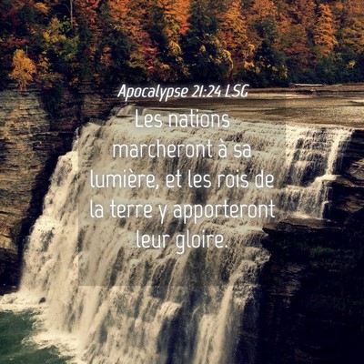 Picture 04 - Apocalypse 21:24 LSG - Les nations marcheront à sa lumière, et les - Bible Verse Picture