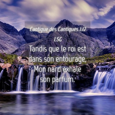 Picture 04 - Cantique des Cantiques 1:12 LSG - Tandis que le roi est dans son entourage, Mon - Bible Verse Picture