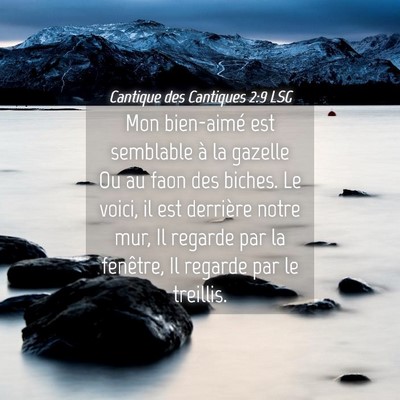 Picture 04 - Cantique des Cantiques 2:9 LSG - Mon bien-aimé est semblable à la gazelle Ou au - Bible Verse Picture
