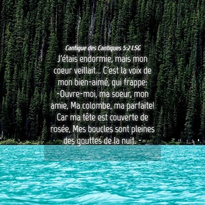 Picture 04 - Cantique des Cantiques 5:2 LSG - J'étais endormie, mais mon coeur veillait... - Bible Verse Picture