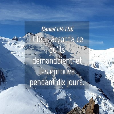 Picture 04 - Daniel 1:14 LSG - Il leur accorda ce qu'ils demandaient, et les - Bible Verse Picture