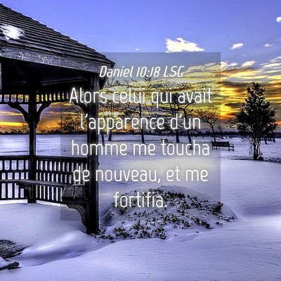 Picture 04 - Daniel 10:18 LSG - Alors celui qui avait l'apparence d'un homme me - Bible Verse Picture