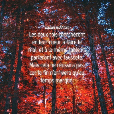 Picture 04 - Daniel 11:27 LSG - Les deux rois chercheront en leur coeur à faire - Bible Verse Picture