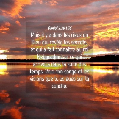 Picture 04 - Daniel 2:28 LSG - Mais il y a dans les cieux un Dieu qui révèle - Bible Verse Picture
