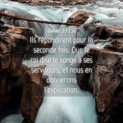 Picture 04 - Daniel 2:7 LSG - Ils répondirent pour la seconde fois: Que le roi - Bible Verse Picture