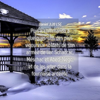 Picture 04 - Daniel 3:20 LSG - Puis il commanda à quelques-uns des plus - Bible Verse Picture