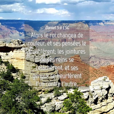 Picture 04 - Daniel 5:6 LSG - Alors le roi changea de couleur, et ses pensées - Bible Verse Picture