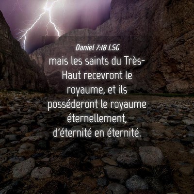 Picture 04 - Daniel 7:18 LSG - mais les saints du Très-Haut recevront le - Bible Verse Picture