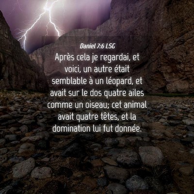 Picture 04 - Daniel 7:6 LSG - Après cela je regardai, et voici, un autre - Bible Verse Picture