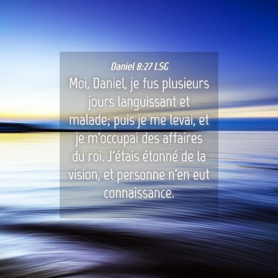 Picture 04 - Daniel 8:27 LSG - Moi, Daniel, je fus plusieurs jours languissant - Bible Verse Picture