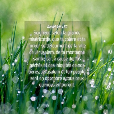 Picture 04 - Daniel 9:16 LSG - Seigneur, selon ta grande miséricorde, que ta - Bible Verse Picture