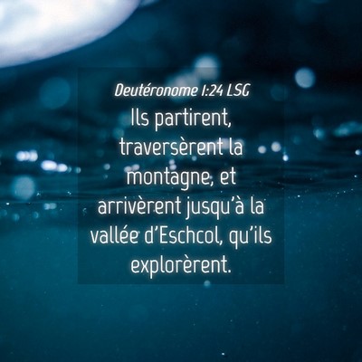Picture 04 - Deutéronome 1:24 LSG - Ils partirent, traversèrent la montagne, et - Bible Verse Picture