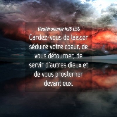 Picture 04 - Deutéronome 11:16 LSG - Gardez-vous de laisser séduire votre coeur, de - Bible Verse Picture