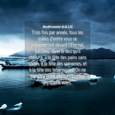 Picture 04 - Deutéronome 16:16 LSG - Trois fois par année, tous les mâles d'entre - Bible Verse Picture