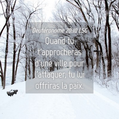 Picture 04 - Deutéronome 20:10 LSG - Quand tu t'approcheras d'une ville pour - Bible Verse Picture