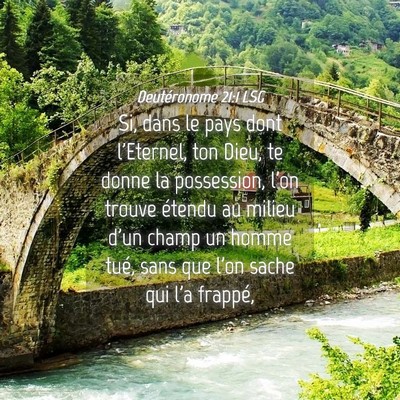 Picture 04 - Deutéronome 21:1 LSG - Si, dans le pays dont l'Eternel, ton Dieu, te - Bible Verse Picture
