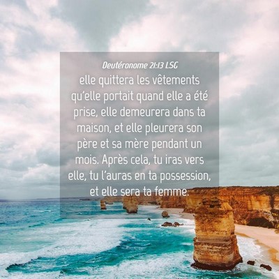 Picture 04 - Deutéronome 21:13 LSG - elle quittera les vêtements qu'elle portait - Bible Verse Picture