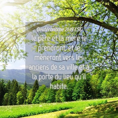 Picture 04 - Deutéronome 21:19 LSG - le père et la mère le prendront, et le - Bible Verse Picture