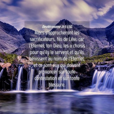Picture 04 - Deutéronome 21:5 LSG - Alors s'approcheront les sacrificateurs, fils de - Bible Verse Picture