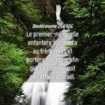 Picture 04 - Deutéronome 25:6 LSG - Le premier-né qu'elle enfantera succédera au - Bible Verse Picture