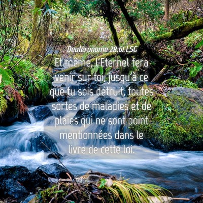 Picture 04 - Deutéronome 28:61 LSG - Et même, l'Eternel fera venir sur toi, jusqu'à - Bible Verse Picture
