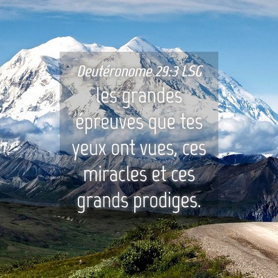 Picture 04 - Deutéronome 29:3 LSG - les grandes épreuves que tes yeux ont vues, ces - Bible Verse Picture