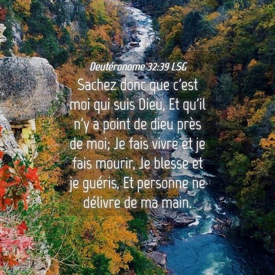 Picture 04 - Deutéronome 32:39 LSG - Sachez donc que c'est moi qui suis Dieu, Et qu'il - Bible Verse Picture
