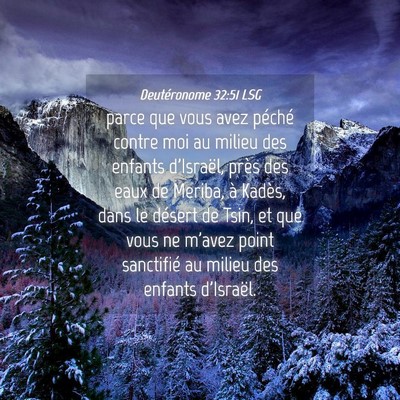 Picture 04 - Deutéronome 32:51 LSG - parce que vous avez péché contre moi au milieu - Bible Verse Picture