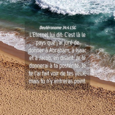 Picture 04 - Deutéronome 34:4 LSG - L'Eternel lui dit: C'est là le pays que j'ai - Bible Verse Picture
