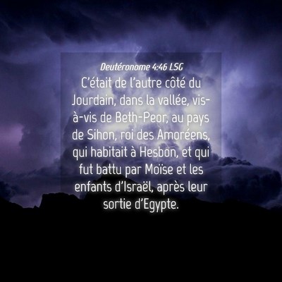 Picture 04 - Deutéronome 4:46 LSG - C'était de l'autre côté du Jourdain, dans la - Bible Verse Picture