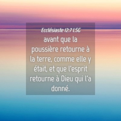 Picture 04 - Ecclésiaste 12:7 LSG - avant que la poussière retourne à la terre, - Bible Verse Picture