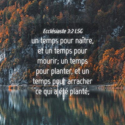 Picture 04 - Ecclésiaste 3:2 LSG - un temps pour naître, et un temps pour mourir; - Bible Verse Picture