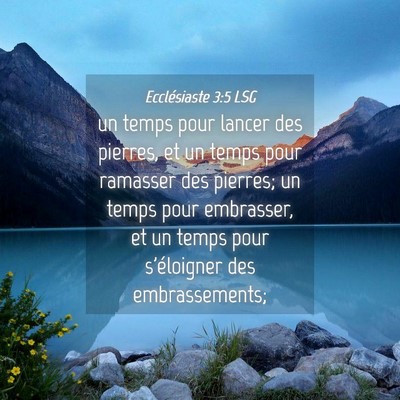 Picture 04 - Ecclésiaste 3:5 LSG - un temps pour lancer des pierres, et un temps - Bible Verse Picture