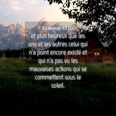 Picture 04 - Ecclésiaste 4:3 LSG - et plus heureux que les uns et les autres celui - Bible Verse Picture