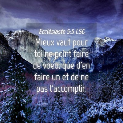 Picture 04 - Ecclésiaste 5:5 LSG - Mieux vaut pour toi ne point faire de voeu, que - Bible Verse Picture