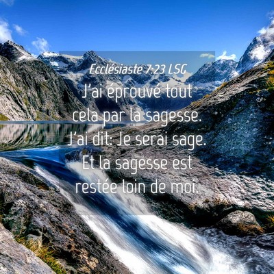 Picture 04 - Ecclésiaste 7:23 LSG - J'ai éprouvé tout cela par la sagesse. J'ai - Bible Verse Picture