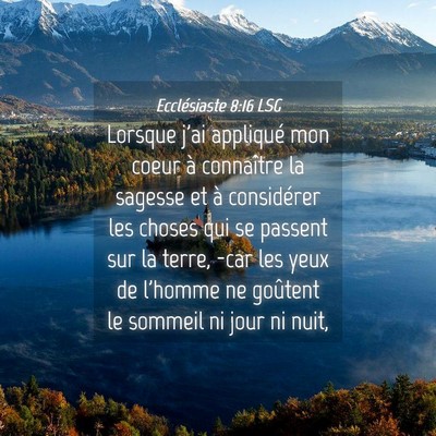 Picture 04 - Ecclésiaste 8:16 LSG - Lorsque j'ai appliqué mon coeur à connaître la - Bible Verse Picture