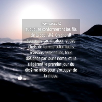 Picture 04 - Esdras 10:16 LSG - auquel se conformèrent les fils de la - Bible Verse Picture