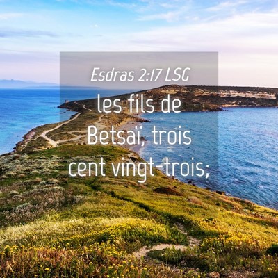 Picture 04 - Esdras 2:17 LSG - les fils de Betsaï, trois cent - Bible Verse Picture
