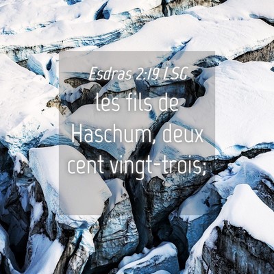 Picture 04 - Esdras 2:19 LSG - les fils de Haschum, deux cent - Bible Verse Picture