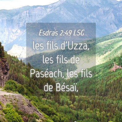 Picture 04 - Esdras 2:49 LSG - les fils d'Uzza, les fils de Paséach, les fils - Bible Verse Picture
