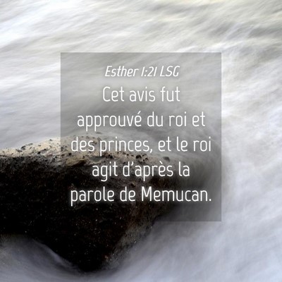 Picture 04 - Esther 1:21 LSG - Cet avis fut approuvé du roi et des princes, et - Bible Verse Picture