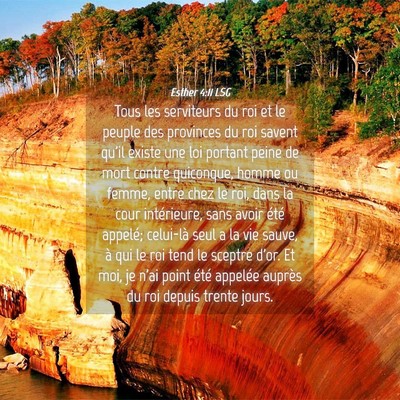 Picture 04 - Esther 4:11 LSG - Tous les serviteurs du roi et le peuple des - Bible Verse Picture