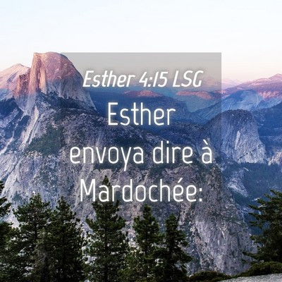 Picture 04 - Esther 4:15 LSG - Esther envoya dire à - Bible Verse Picture