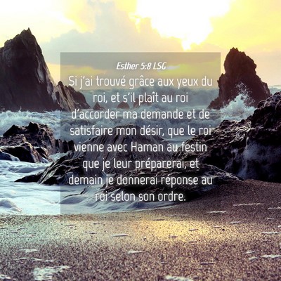 Picture 04 - Esther 5:8 LSG - Si j'ai trouvé grâce aux yeux du roi, et s'il - Bible Verse Picture