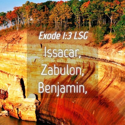 Picture 04 - Exode 1:3 LSG - Issacar, Zabulon, - Bible Verse Picture