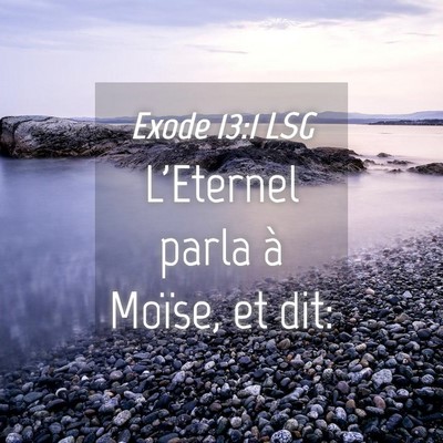 Picture 04 - Exode 13:1 LSG - L'Eternel parla à Moïse, et - Bible Verse Picture