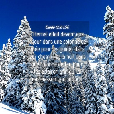 Picture 04 - Exode 13:21 LSG - L'Eternel allait devant eux, le jour dans une - Bible Verse Picture