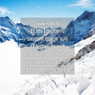Picture 04 - Exode 14:18 LSG - Et les Egyptiens sauront que je suis l'Eternel, - Bible Verse Picture