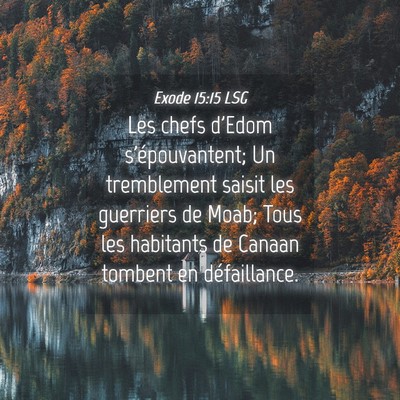 Picture 04 - Exode 15:15 LSG - Les chefs d'Edom s'épouvantent; Un tremblement - Bible Verse Picture